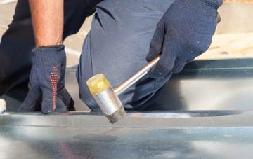 Scethrog metal flat roofing repairs